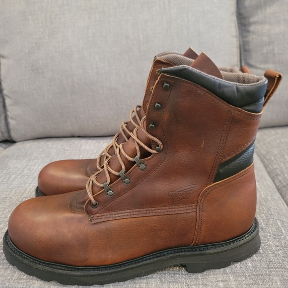 Red Wing Work Boots 2264 Brown Leather Safety Toe Mens Size 15 D - Picture 3 of 11